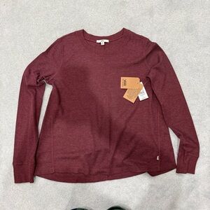 Vans Women's Long Sleeve Tee - Burgundy